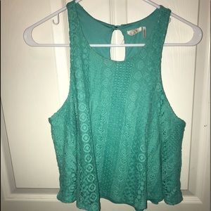 boutique Crop top, teal color